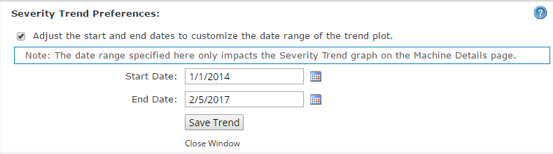 Severity Trend Preferences